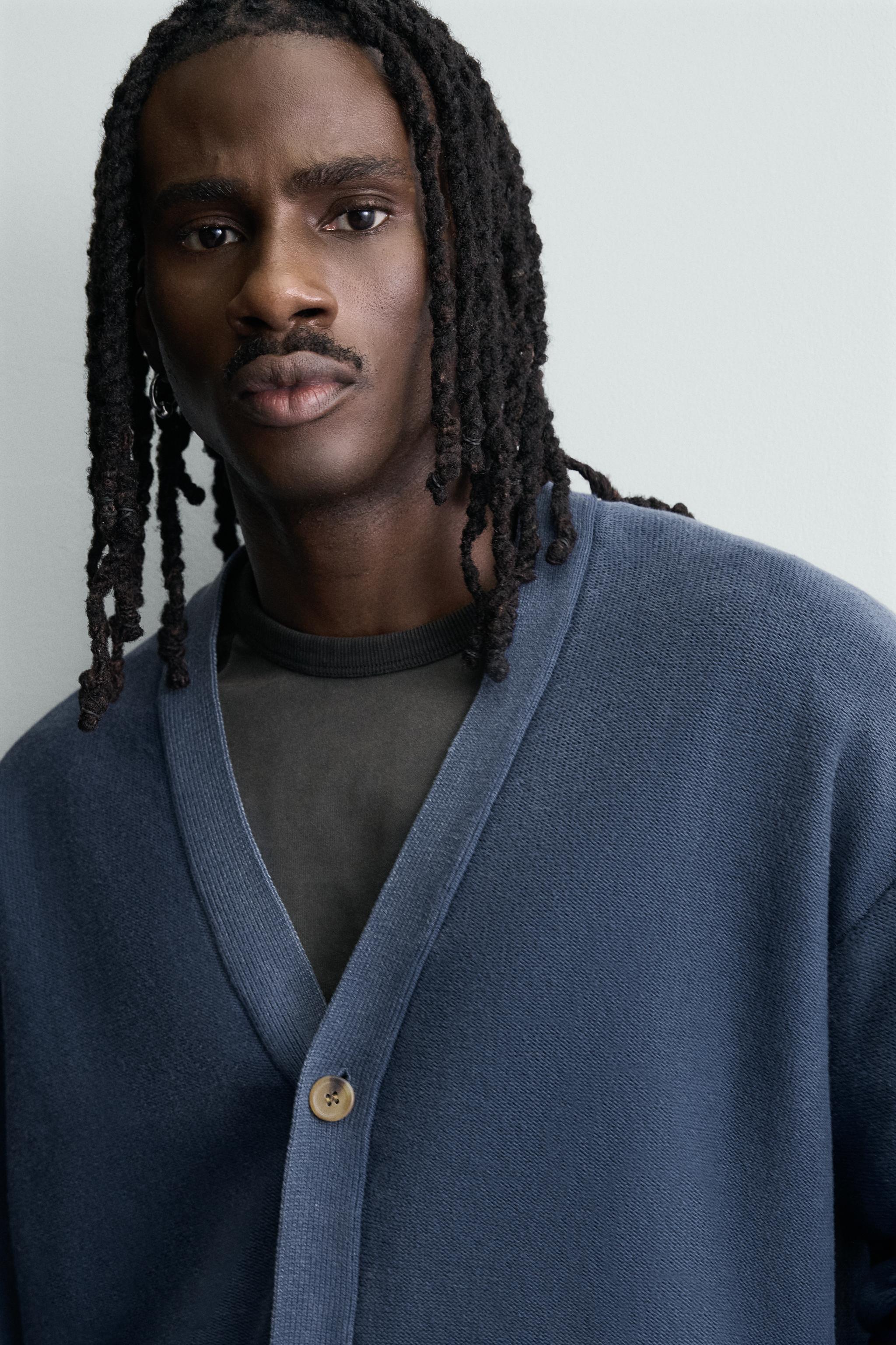 CARDIGAN RELAXED FIT DÉLAVÉ